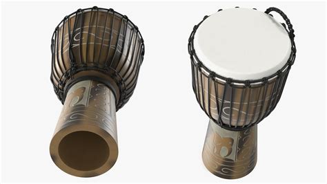 Hand Carved Rope Djembe 3D Model 39 3ds Blend C4d Fbx Max Ma