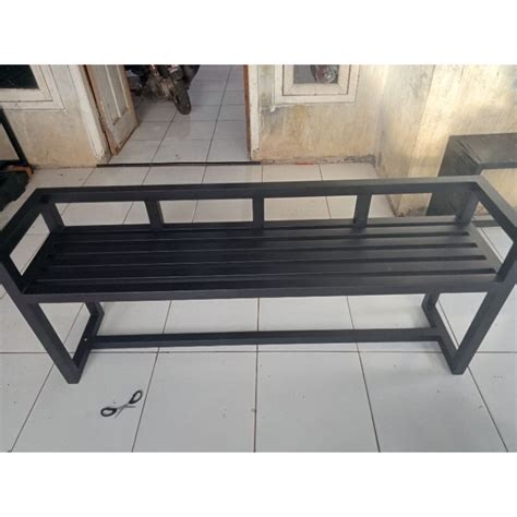 Jual Kursi Panjangkursi Tunggukursi Besi 150x40x65 Shopee Indonesia