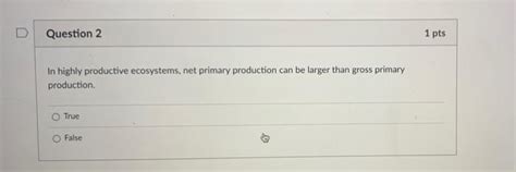 Solved In highly productive ecosystems, net primary | Chegg.com