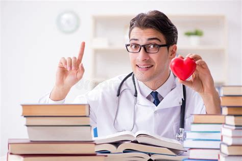 The Medical Student Preparing for University Exams Stock Image - Image ...