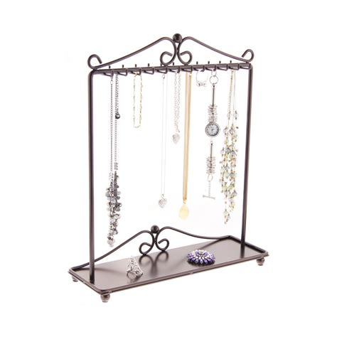 Angelynn S Jewelry Organizer Hanging Tall Large Necklace Display Case