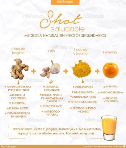 Recetas de shots saludables con cúrcuma y sus beneficios Jugos