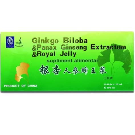 Ginkgo Biloba Panax Ginseng Extract Royal Jelly 10 X 1 Farmacia Tei Online