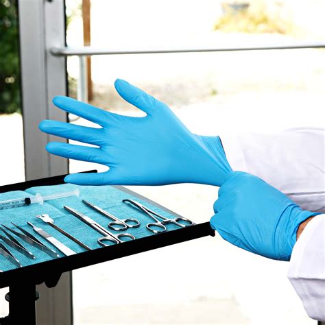 HandCare Blue Nitrile Powder Free Gloves (8 mil) — Gloves.com