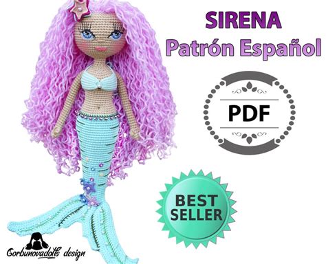 Patrón Amigurumi Sirena Patrón En Español De Ganchillo Etsy