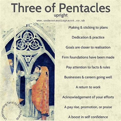 Three Of Pentacles Tarot Card Upright And Reversed Meanings Off