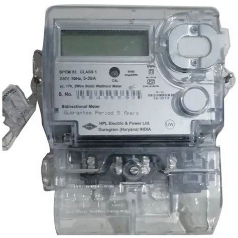 Hpl Electronics Bidirectional Single Phase Meter Model Name Number