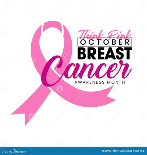 World Breast Cancer Awareness Month In October Breast Cancer Day Stock Illustration