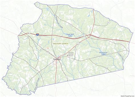 Map of Treutlen County, Georgia - Địa Ốc Thông Thái