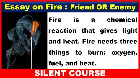 Essay On Fire Friend And Foe Enemy In English Fire Friend Or Foe