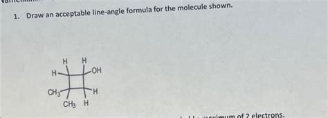 Solved 1 Draw An Acceptable Line Angle Formula For The