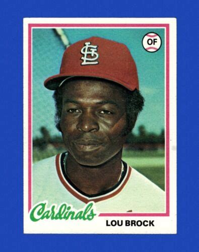 Topps Set Break Lou Brock Ex Exmint Gmcards Ebay