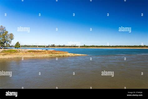 Confluence Of The Blue Ohio River And Brown Mississippi River At Cairo