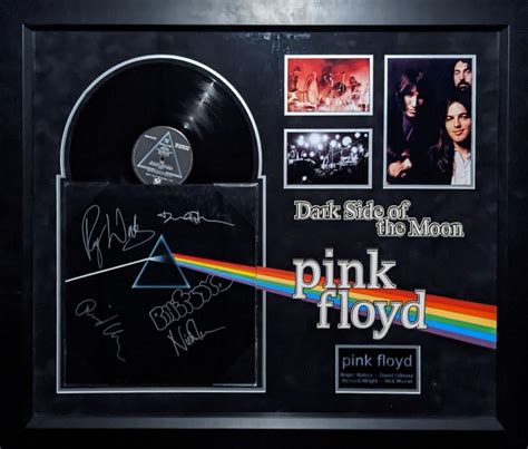 Pink Floyd Signed Dark Side Of The Moon Album Custom Framed