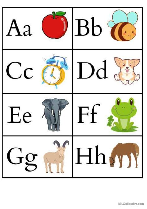 Alphabet Game Printout Cards Vocabul English Esl Worksheets Pdf Doc