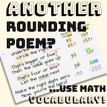 Rounding Poem — USING VOCABULARY! by Jennifer Dyachenko | TpT