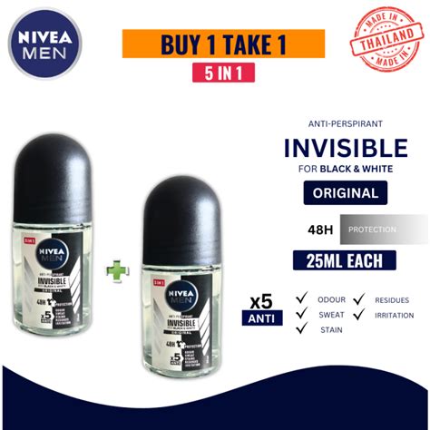 AP Buy1 Take1 Nivea Men Invisible For Black White Original Anti