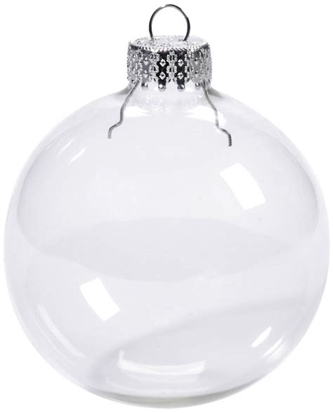 Wholesale Event Party Bauble Ornaments Christmas Xmas Tree Glass Balls Decoration 80mm Clear