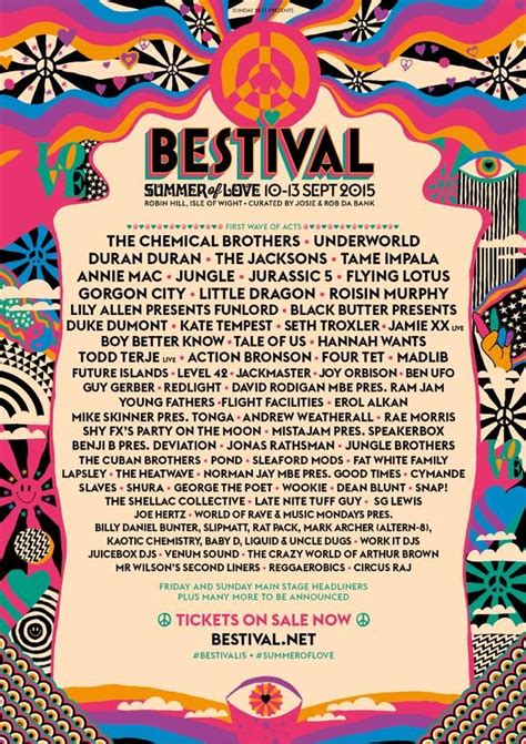 Bestival 2015 Summer Of Love First Line Up Announcement Festival