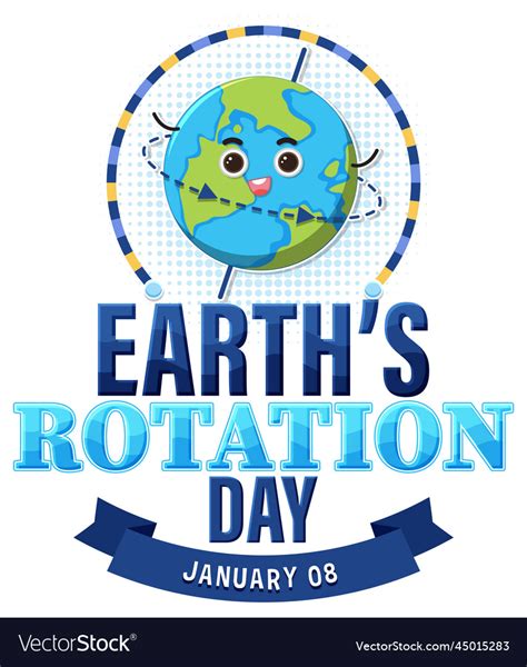 Happy Earths Rotation Day Banner Design Royalty Free Vector