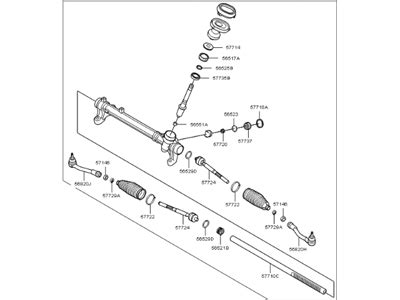 56500C5101 Genuine Kia Gear Assembly Steering