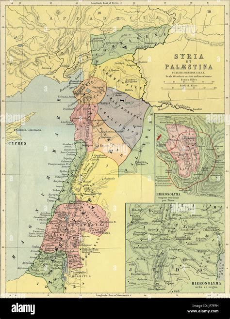 Map of Syria and Palaestina - Syria, Israel and Palestine as they were ...