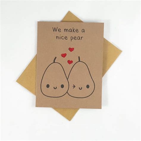 A Card With Two Pears On It That Says We Make A Nice Pear