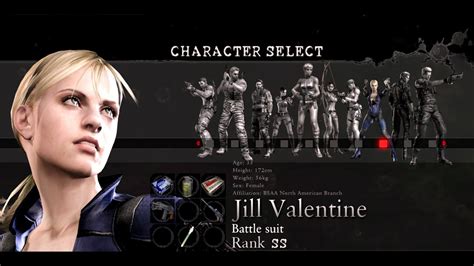 RESIDENT EVIL 5 THE MERCENARIES THE MINES JILL VALENTINE BATTLE SUIT