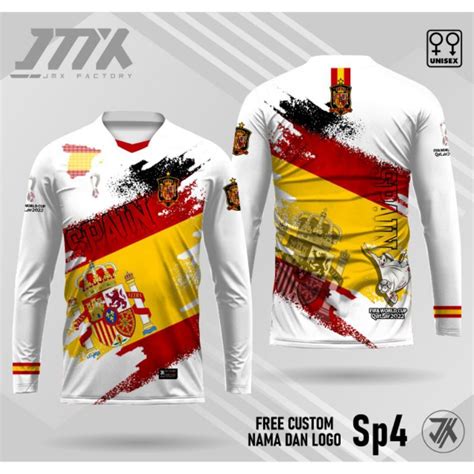 Jual Jersey Piala Dunia 2023 Spanyol Gratis Nama Dan Logo Baju Piala