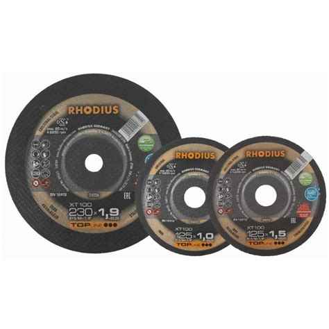 Disque à tronçonner pour acier inox Topline XT100 Rhodius