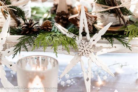 How to make clothespin snowflakes for Christmas - Chalking Up Success!