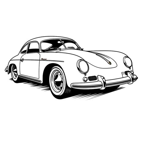 Eleganter Porsche Ausmalbild Kostenlos Herunterladen