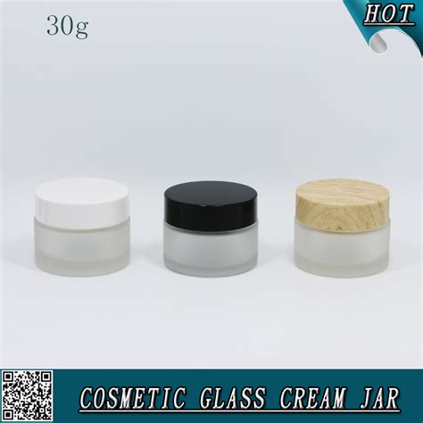 30ml Cosmetic Cream Jar Frosted Glass With Plastic Cap China Glass