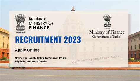 Ministry Of Finance Recruitment 2023 Notice Out Apply Online For