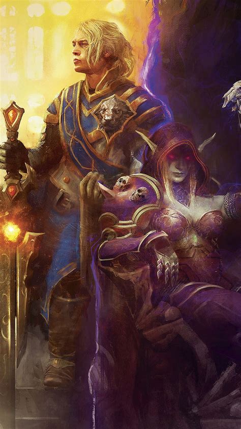 329161 Anduin Wrynn Sylvanas Windrunner WoW Phone Backgrounds And