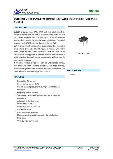 Sd Datasheet Pdf Current Mode Pwm Pfm Controller