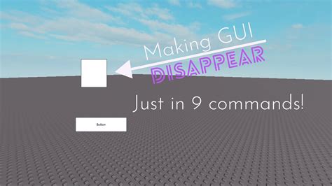 How To Make GUI Disappear On Click Of A Button Roblox Studio EP1