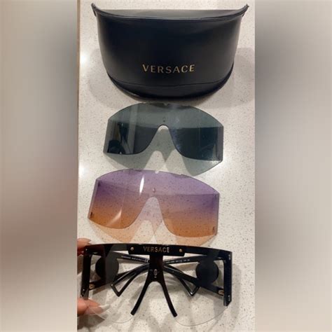 Versace Accessories Versace Medusa Shield Sunglasses With