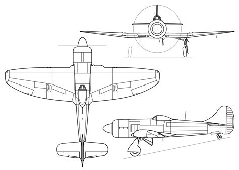 File:Hawker Tempest Mk II 3-view.svg - Wikipedia