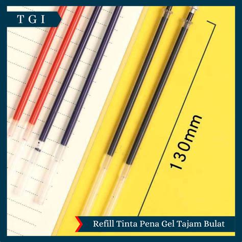 Jual Tgi Refill Isi Ulang Bolpoin Gel Tinta Cair Hitam Merah Biru Isi