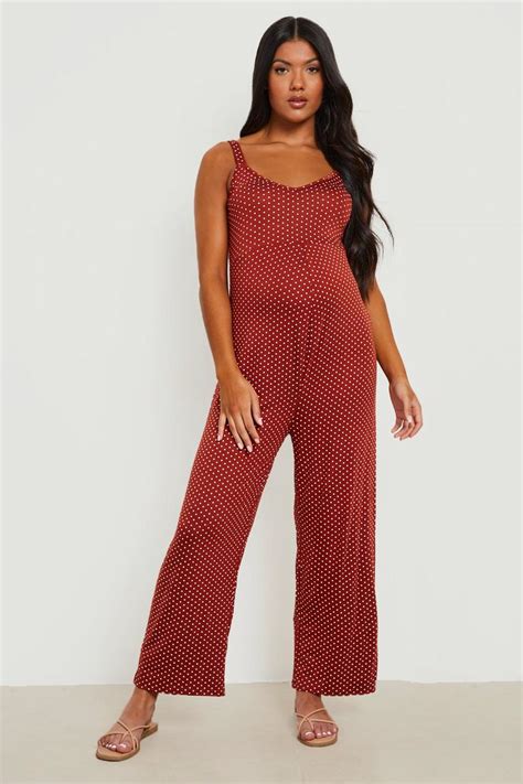 Maternity Polka Dot Culotte Jumpsuit Boohoo Usa