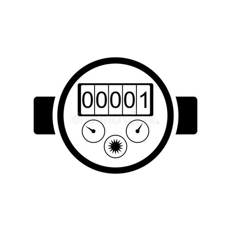 Water Meter Vector Icon Cartoon Vector Icon Isolated On White