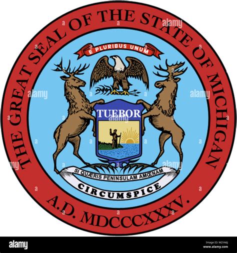 Michigan state seal Stock Photo - Alamy