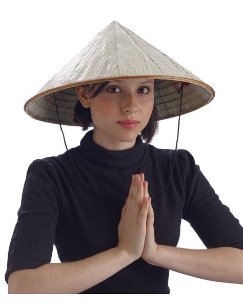 Bamboo Coolie Chinese Conical Hat Asian Japanese Straw Sun Rice Farmer Costume | eBay