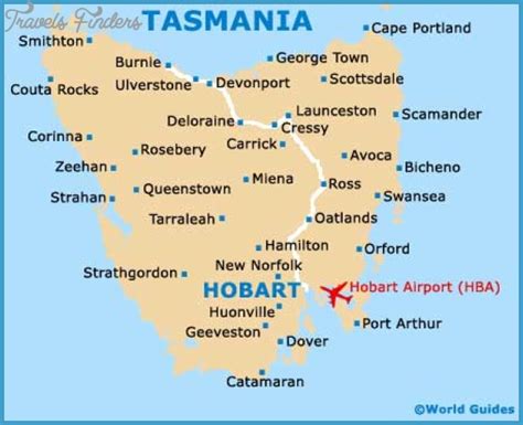 Hobart Map Tourist Attractions - TravelsFinders.Com