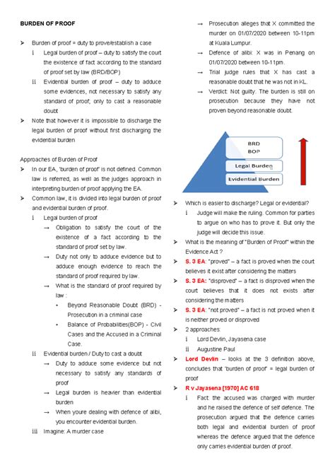 Chapter 2 (Burden of Proof) (old) - BURDEN OF PROOF Burden of proof
