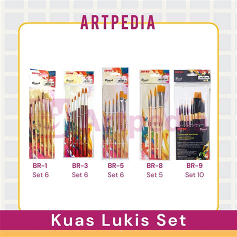 Jual Joyko Brush Set BR 1 Set6 BR 3 Set6 BR 5 Set6 BR 8 Set5 BR