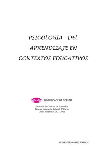 Apuntes Psicologia Del Aprendizaje Pdf