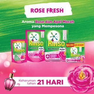 Jual Rinso Molto Detergent Cair Rose Fresh L Deterjen Pewangi