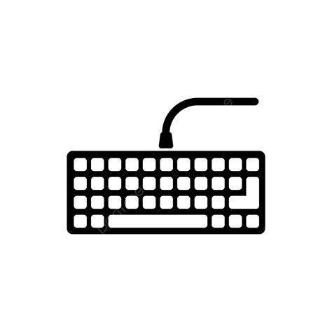 Teclado De Computadora Con Cableteclado Plano Vector Icono Simple Alfabeto Plano Vector Png